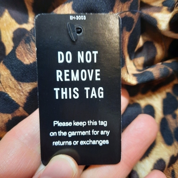 Express Leopard Print Peak Lapel Double Breasted Wrap Front Blazer Size 2 New - Picture 6 of 9